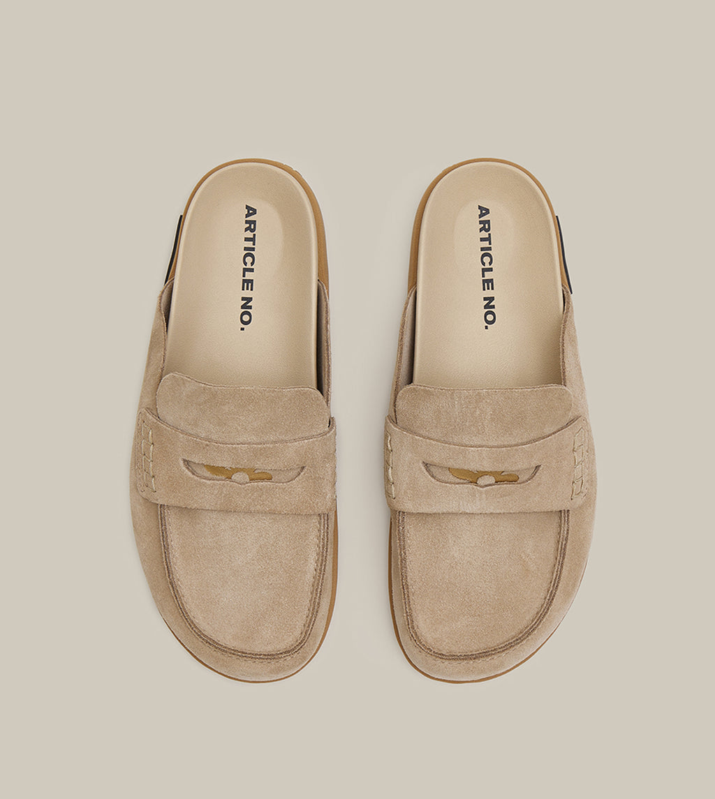 VAGABOND LEATHER KHAKI DRIFT CLOGS
