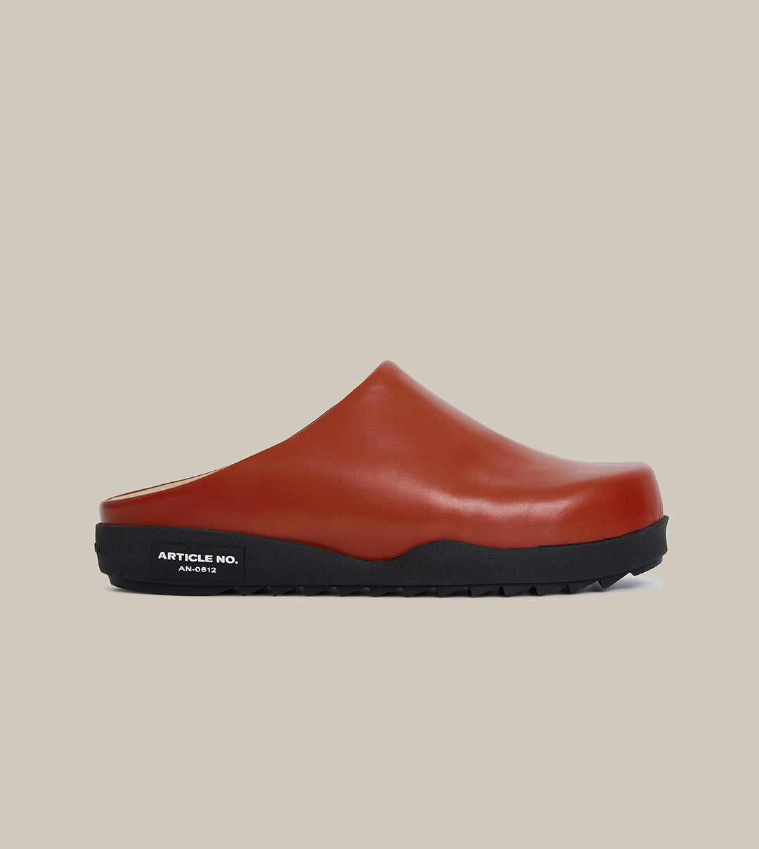 VAGABOND CALF LEATHER BRICK-RED MULE