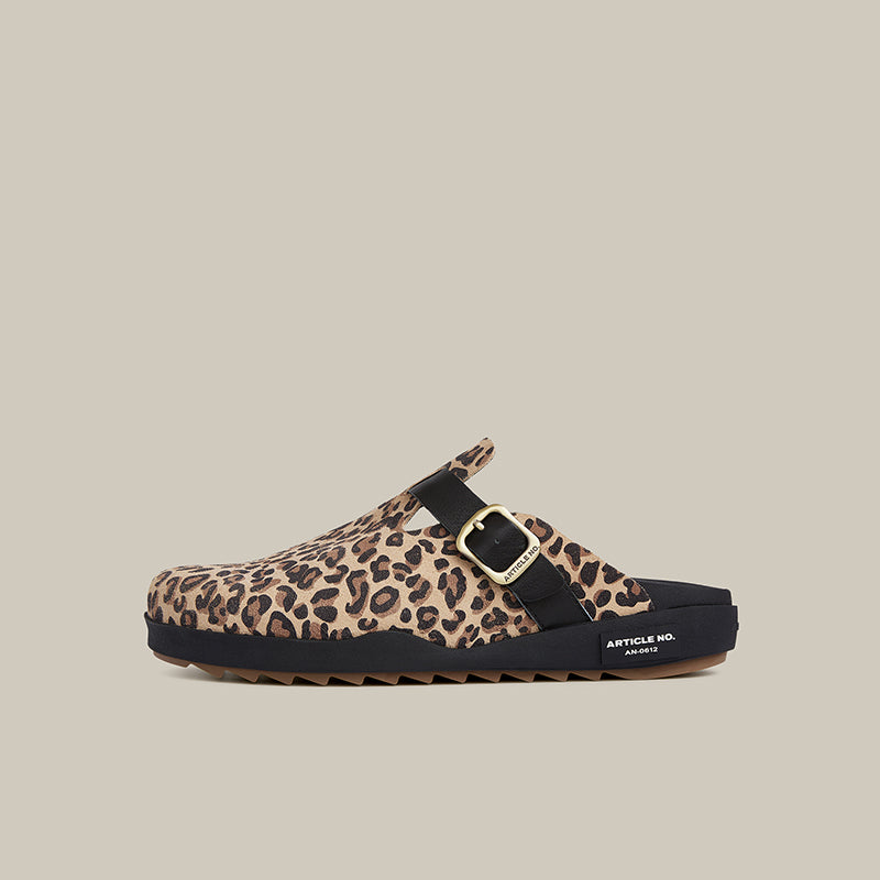 VAGABOND LEATHER LEOPARD DRIFT CLOGS