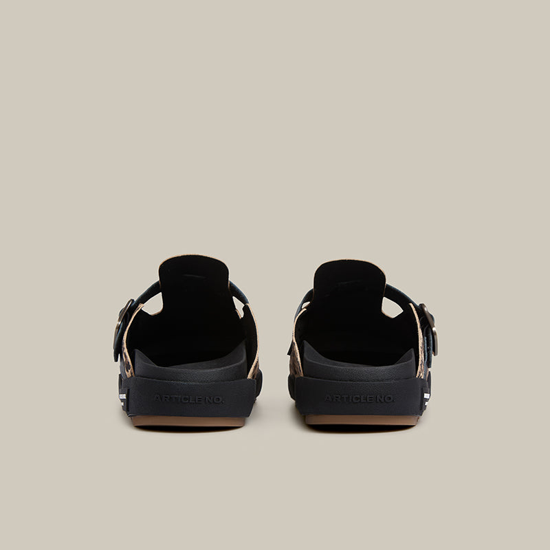 VAGABOND LEATHER LEOPARD DRIFT CLOGS