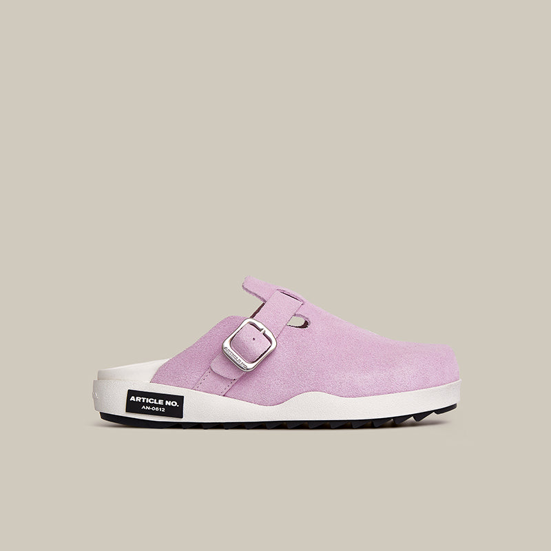 VAGABOND SUEDE LIGHT PINK DRIFT CLOGS