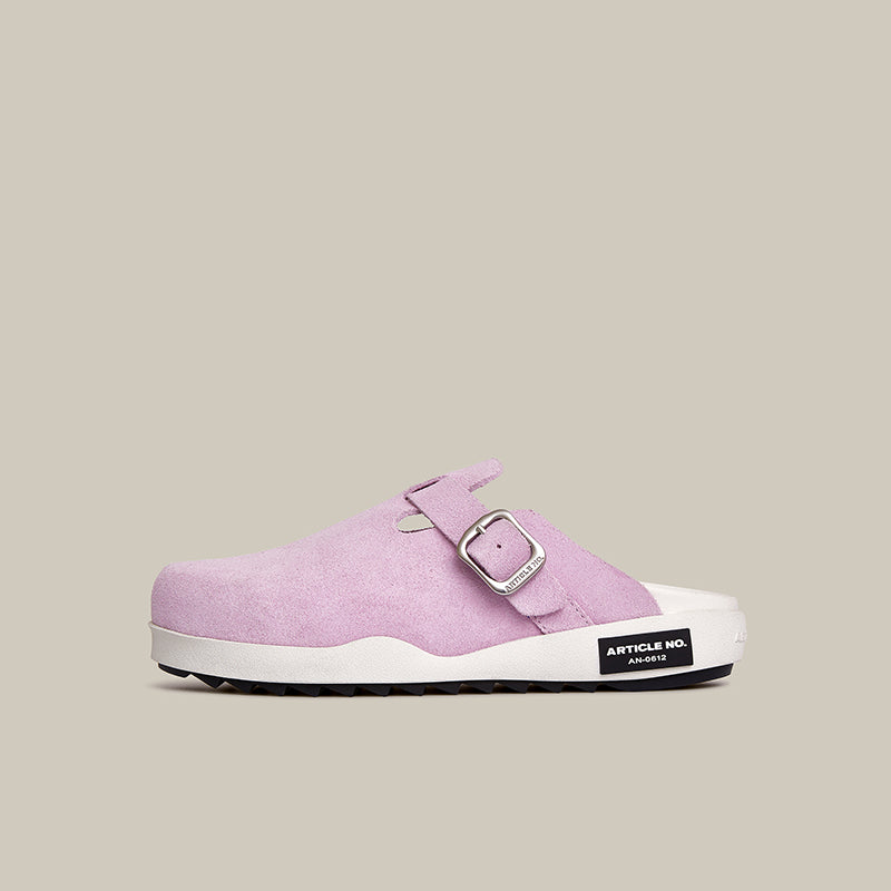 VAGABOND SUEDE LIGHT PINK DRIFT CLOGS