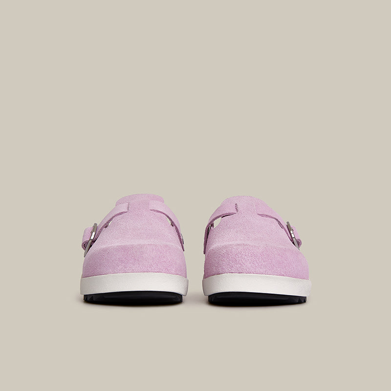 VAGABOND SUEDE LIGHT PINK DRIFT CLOGS
