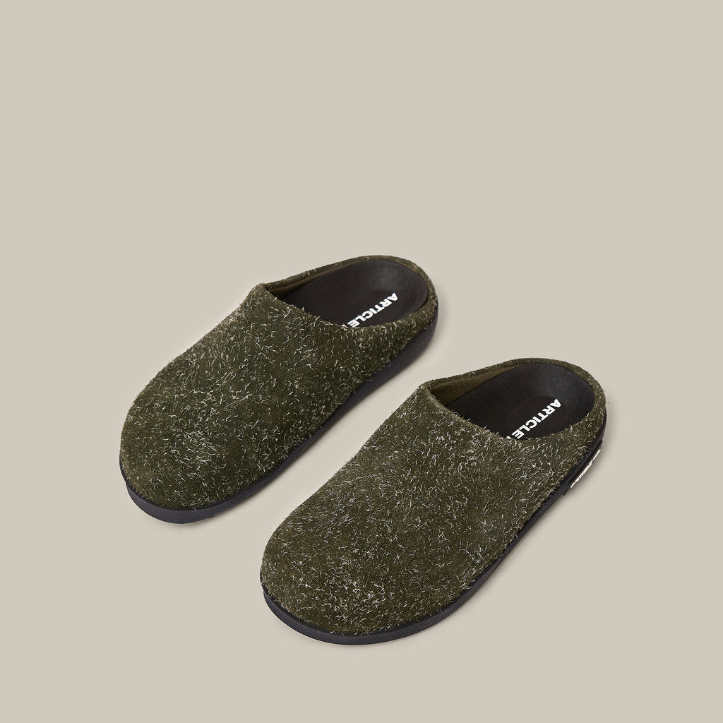 VAGABOND SUEDE GREEN MULE