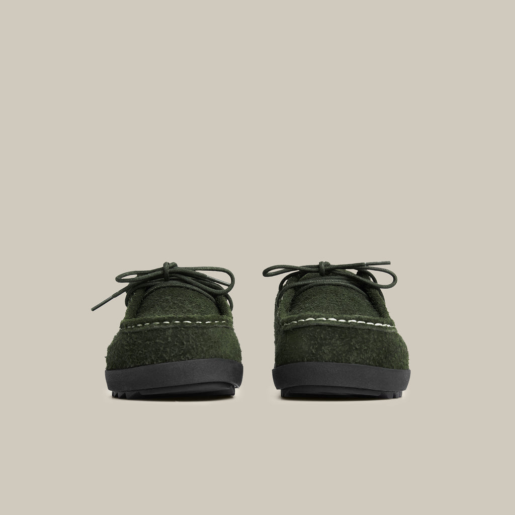 VAGABOND SUEDE GREEN STRAP MULE