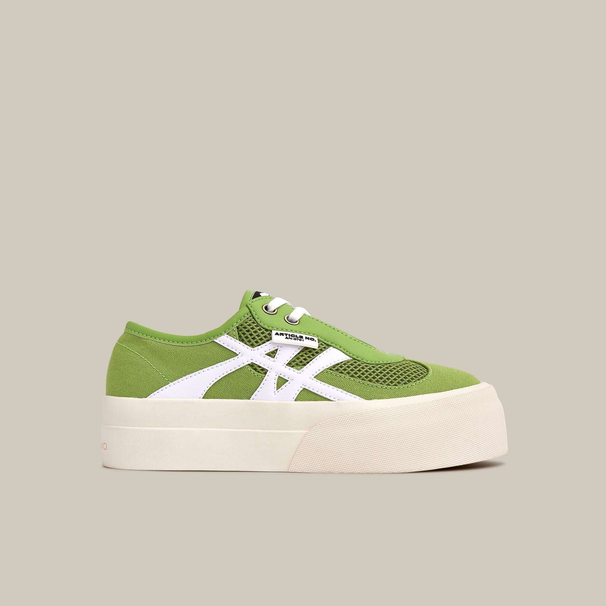 DOWNTOWN LOGO GREEN LOW-TOP SNEAKERS