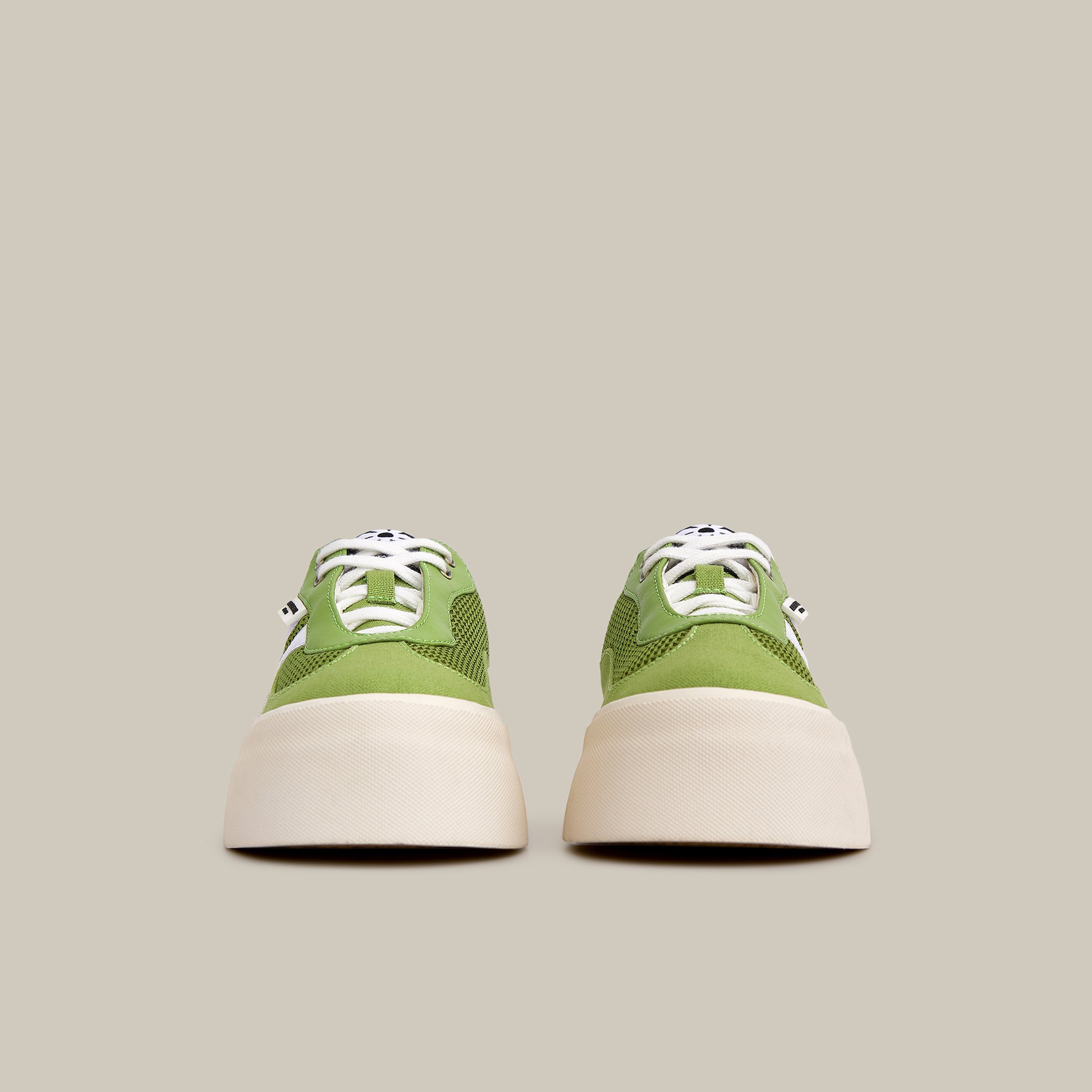 DOWNTOWN LOGO GREEN LOW-TOP SNEAKERS