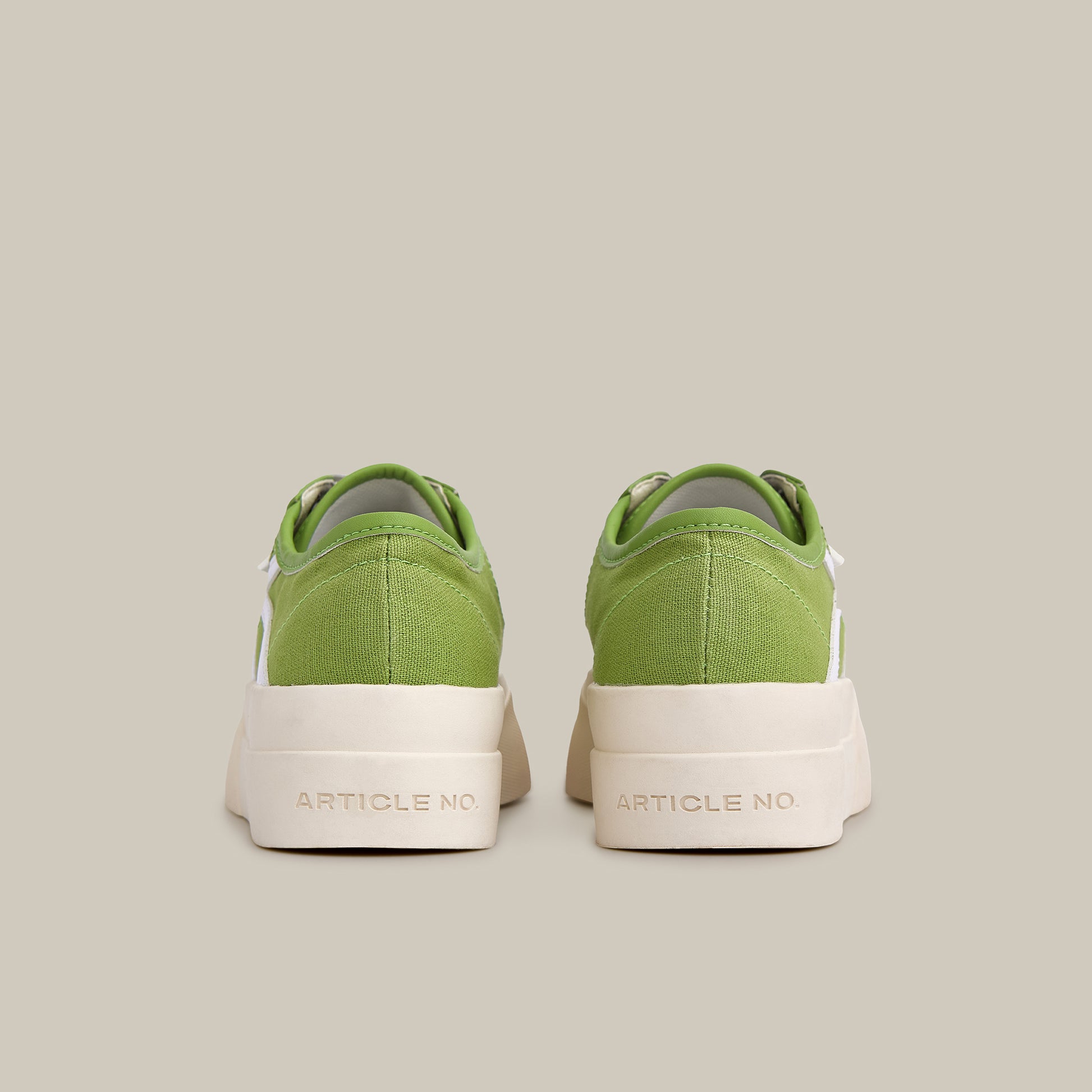 DOWNTOWN LOGO GREEN LOW-TOP SNEAKERS