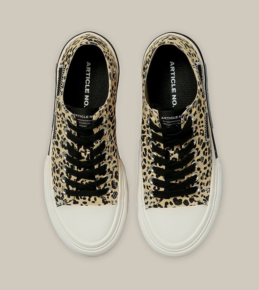 O.G. CLASSIC LEOPARD LOW-CUT VULCANIZED SNEAKERS