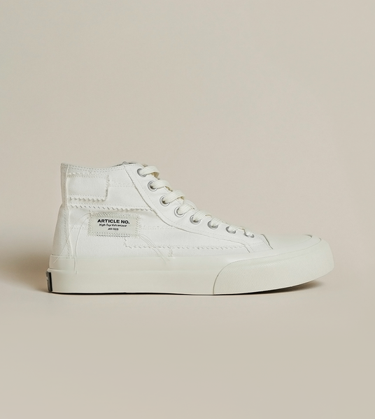 O.G. CLASSIC PATCHWORK HIGH-TOP WHITE SNEAKERS