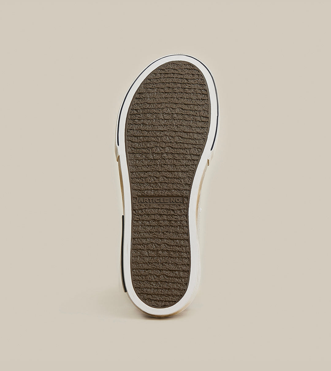 DISTRESSED PATCHWORK HIGH-TOP BEIGE SNEAKERS