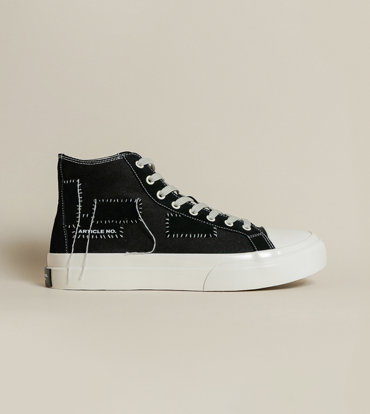 O.G. CLASSIC PATCHWORK HIGH-TOP BLACK SNEAKERS