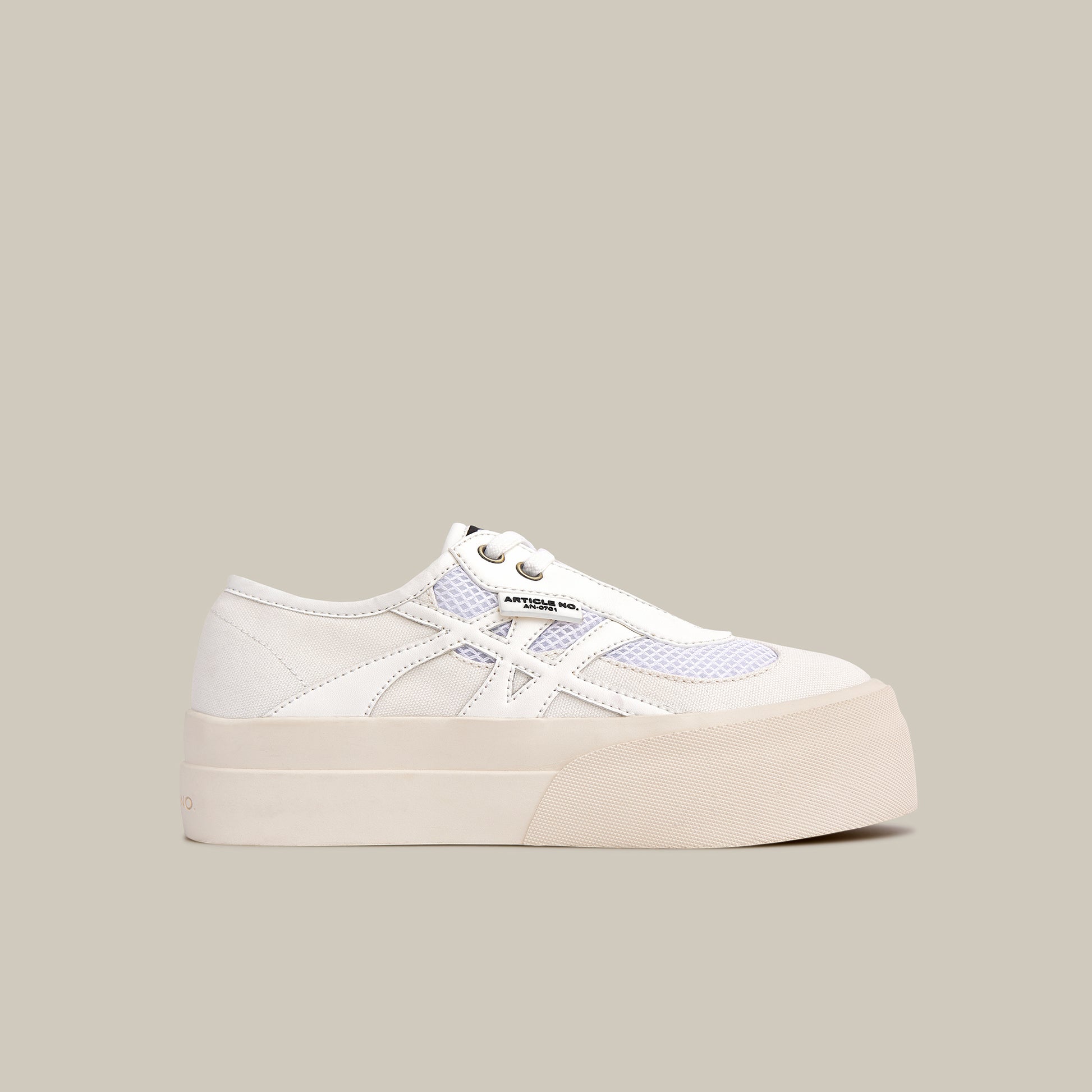 DOWNTOWN LOGO WHITE LOW-TOP SNEAKERS