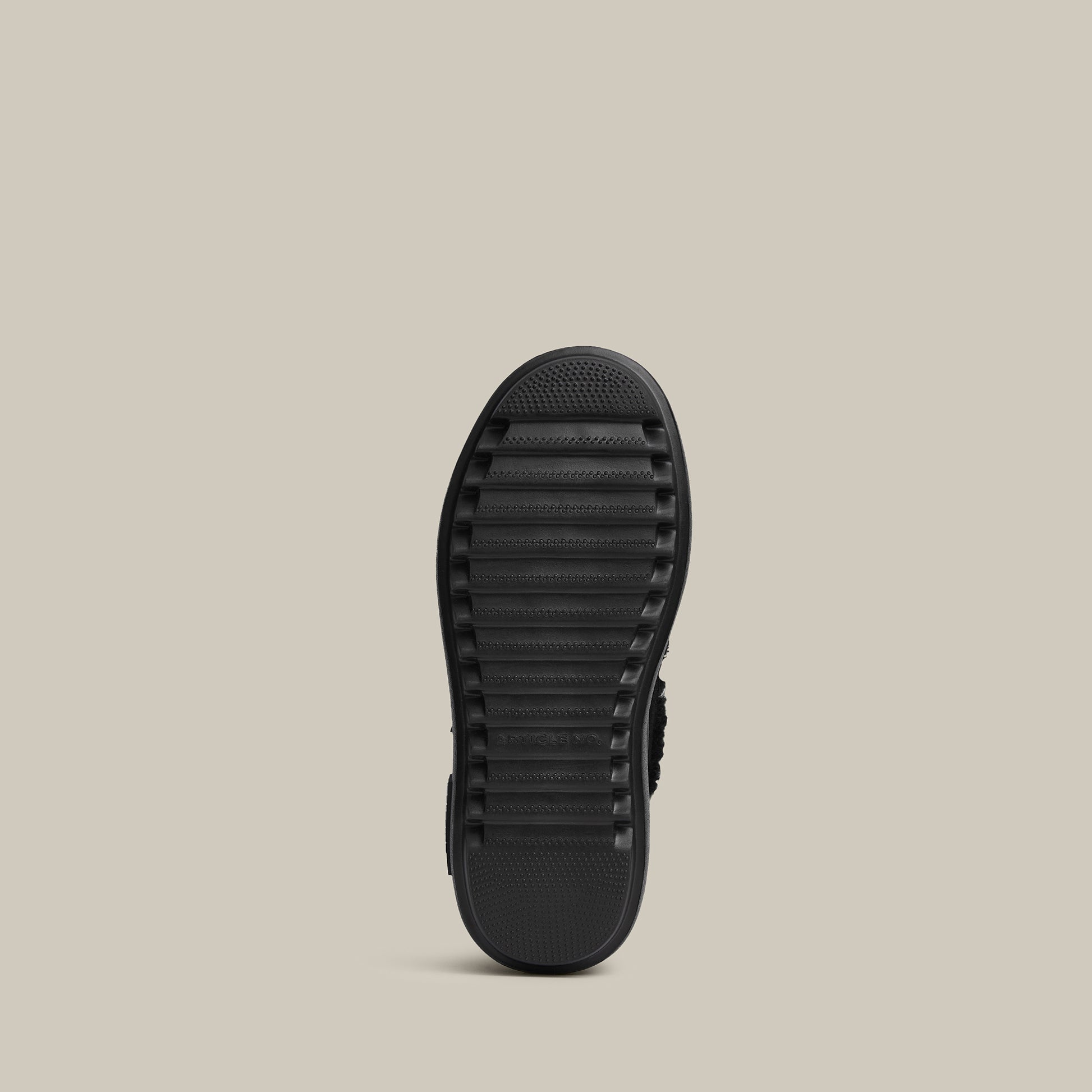 BURGER PLATFORM BLACK TEDDY SNOW BOOTS 65mm