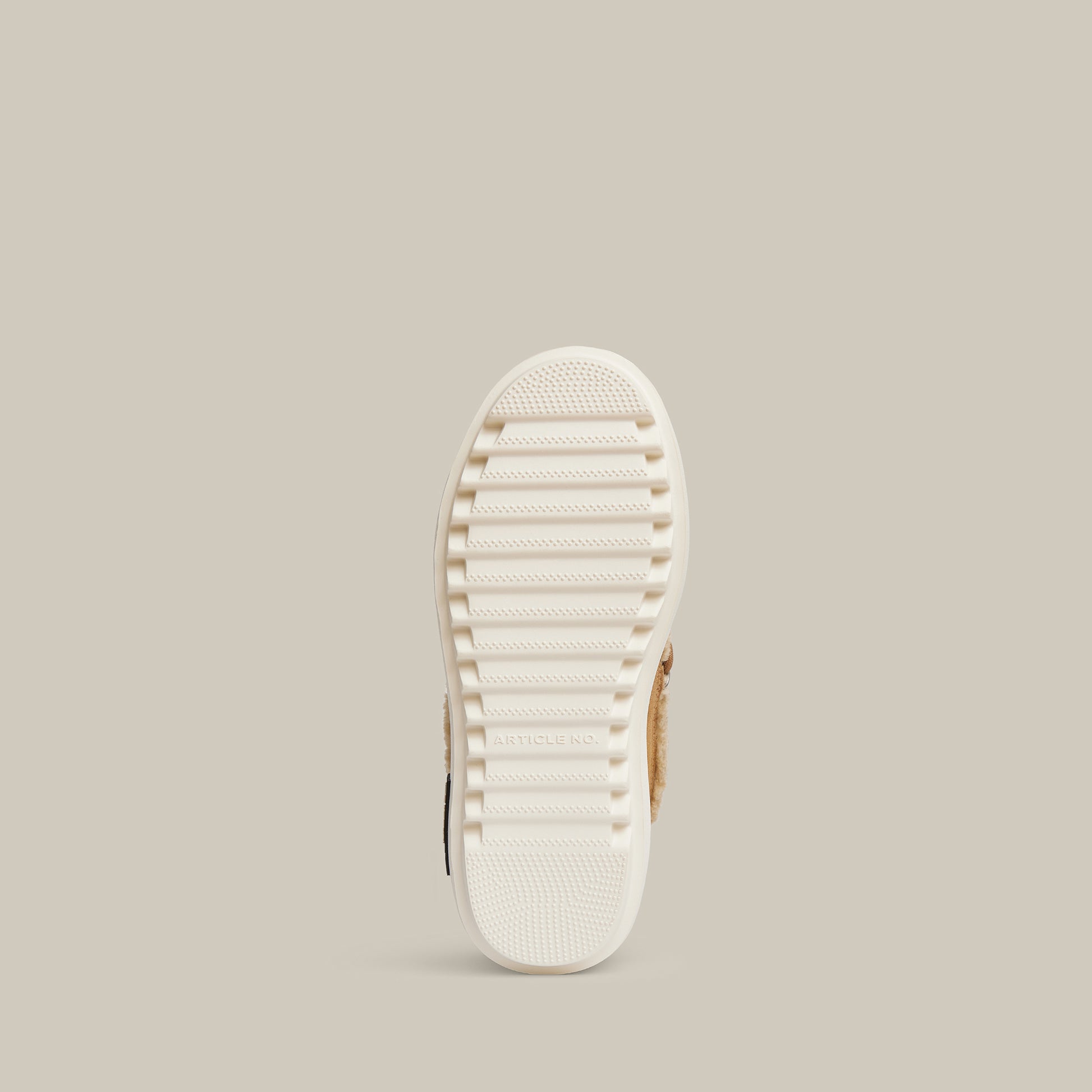BURGER PLATFORM BEIGE TEDDY SNOW BOOTS 65mm