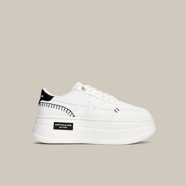 60 PLATFORMLTE WHITE AND BLACK SNEAKERS – ARTICLE NO.