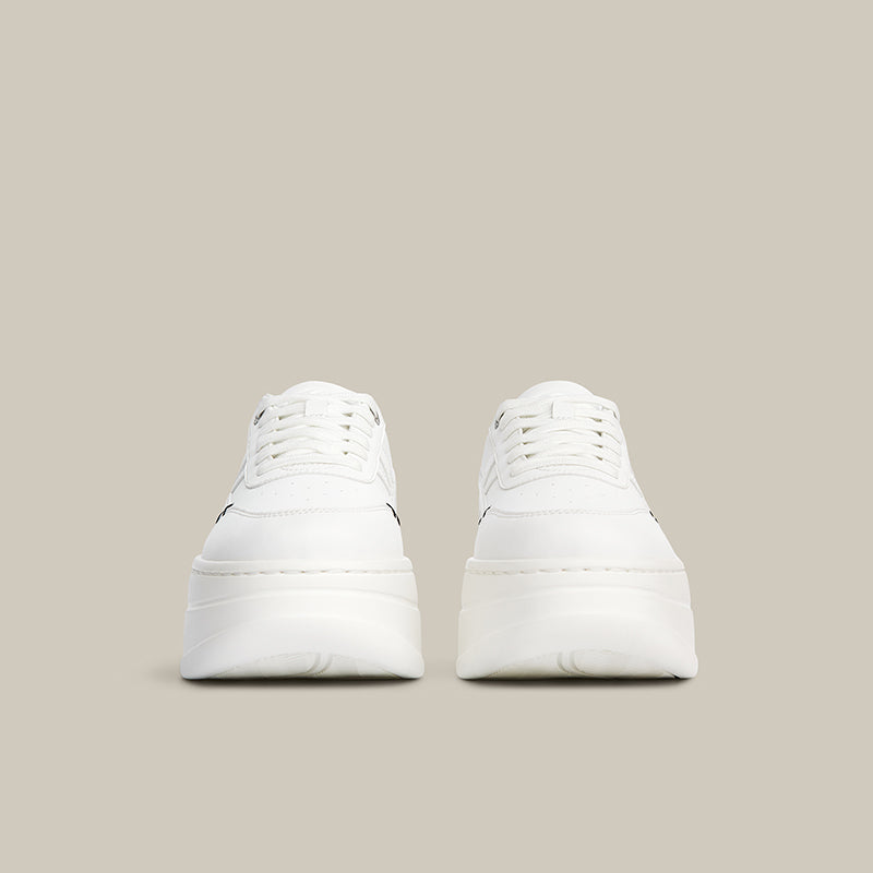 60 PLATFORMLTE WHITE AND BLACK SNEAKERS