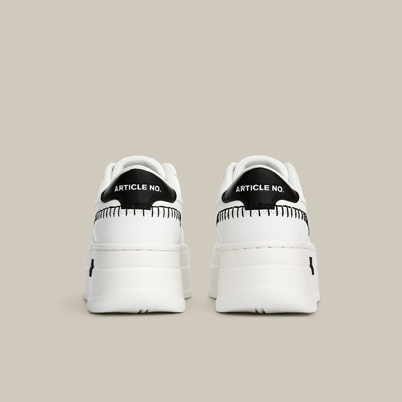 60 PLATFORMLTE WHITE AND BLACK SNEAKERS