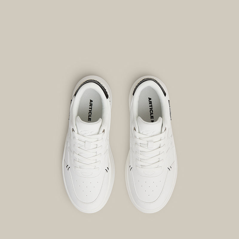 60 PLATFORMLTE WHITE AND BLACK SNEAKERS