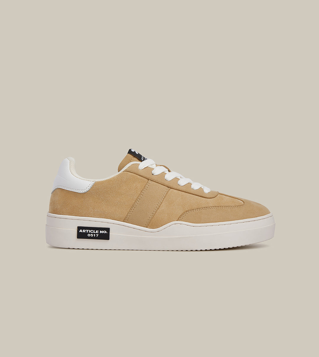 DOWNTOWN LOW-TOP BEIGE SUEDE SNEAKERS