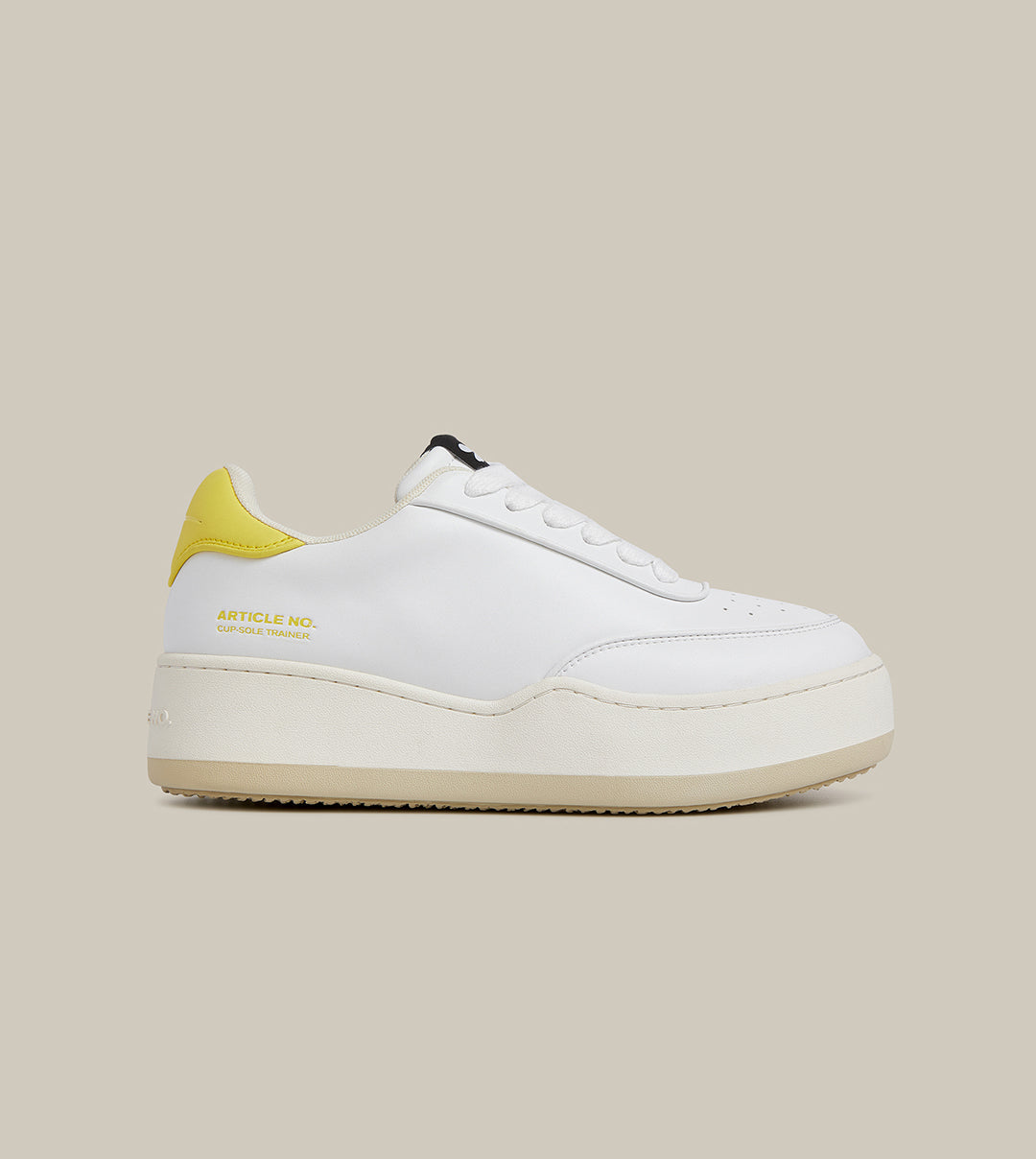 BURGER LOW-TOP YELLOW TAIL WHITE TRAINER