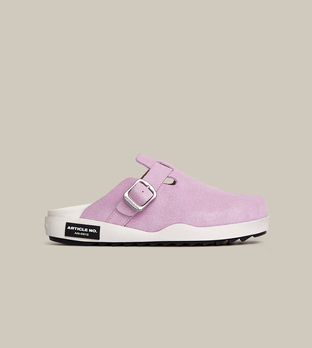 VAGABOND SUEDE LIGHT PINK DRIFT CLOGS