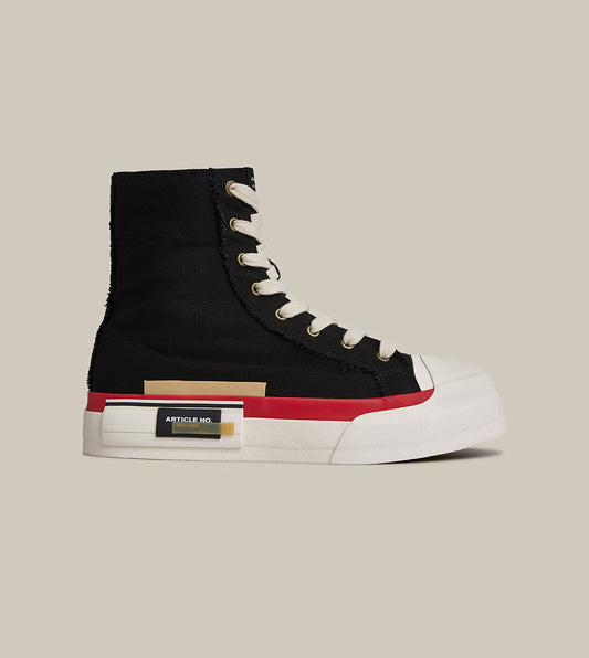 O.G. CLASSIC DECONSTRUCTED CANVAS BLACK SNEAKER BOOTS