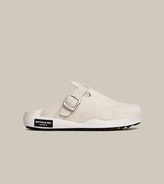 VAGABOND SUEDE ECRU DRIFT CLOGS