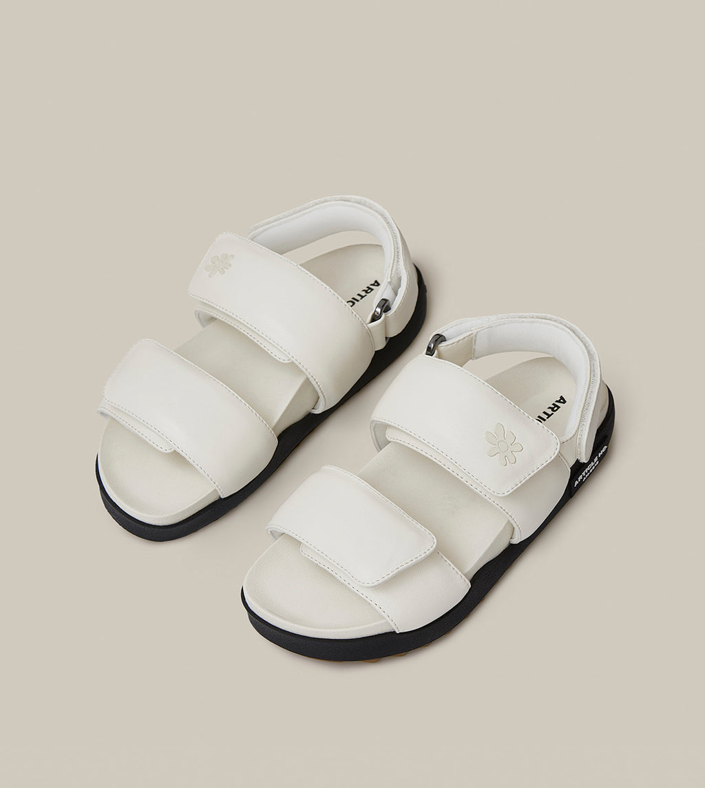 VAGABOND LEATHER WHITE SANDALS