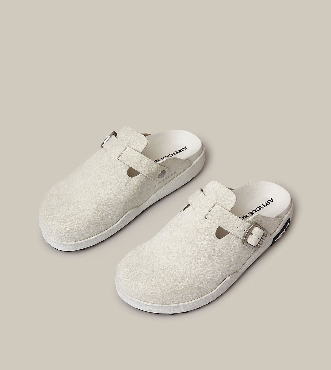 VAGABOND SUEDE ECRU DRIFT CLOGS