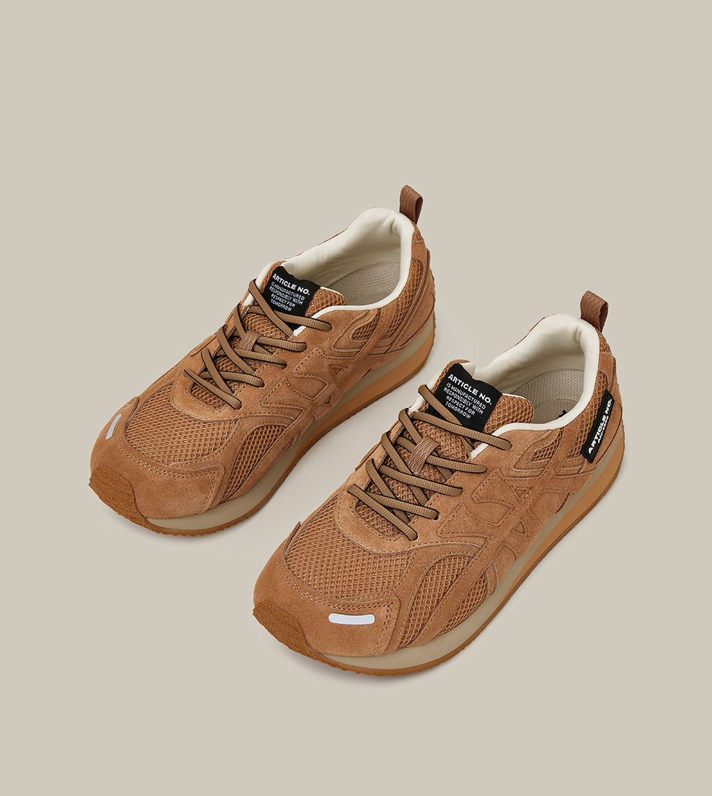DUNE LOW-TOP BEIGE LOGO RUNNER
