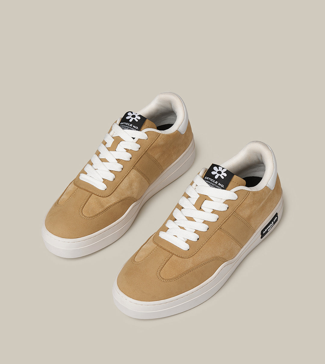 DOWNTOWN LOW-TOP BEIGE SUEDE SNEAKERS