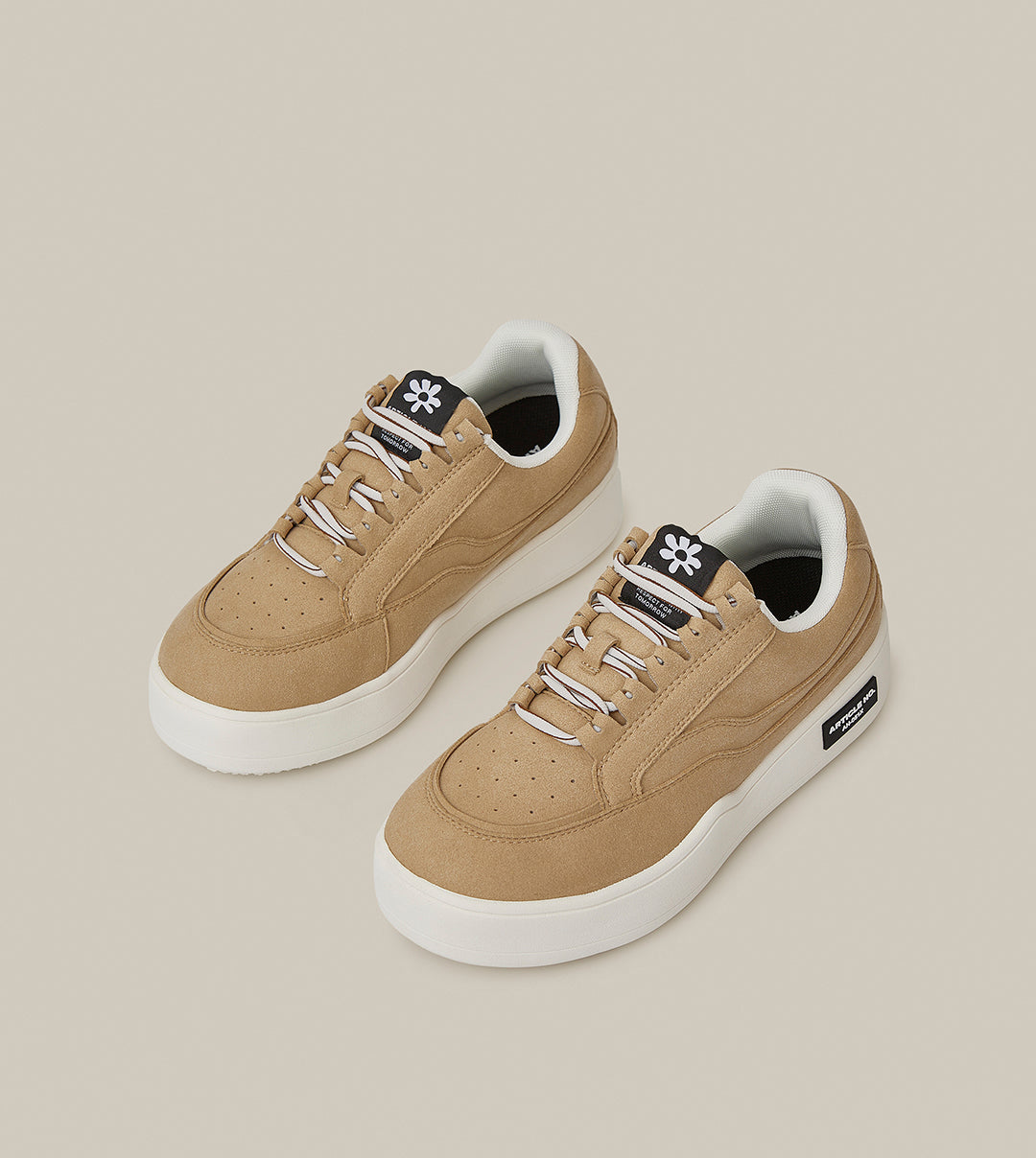 Burger Low-top Leather Skate Beige Sneakers