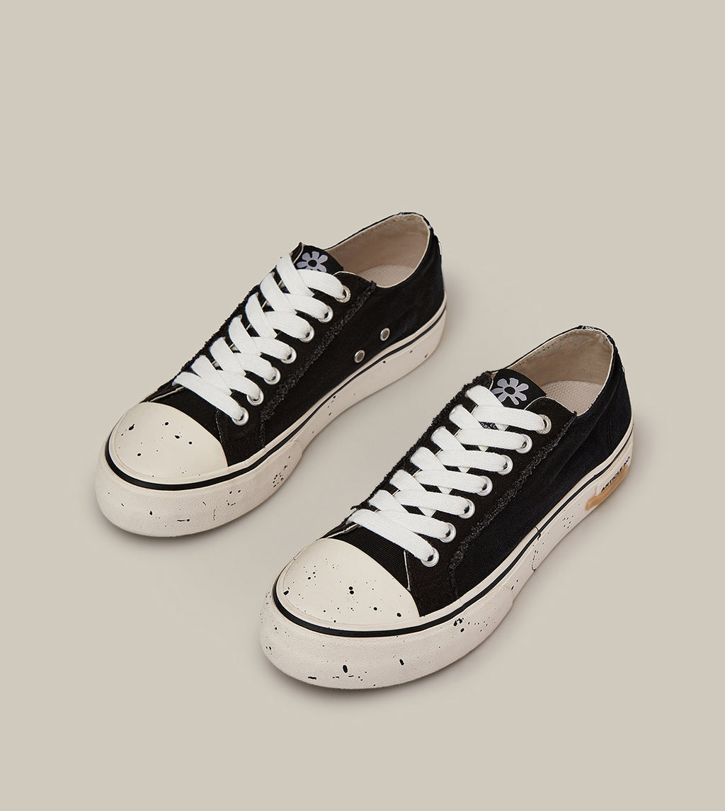 O.G. CLASSIC SPLASH-INK BLACK LOW-TOP SNEAKERS