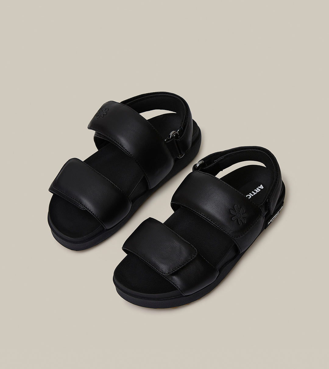 VAGABOND LEATHER BLACK SANDALS