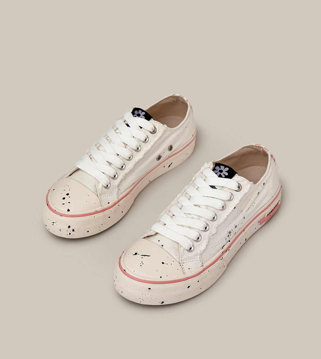 O.G. CLASSIC SPLASH-INK WHITE LOW-TOP SNEAKERS