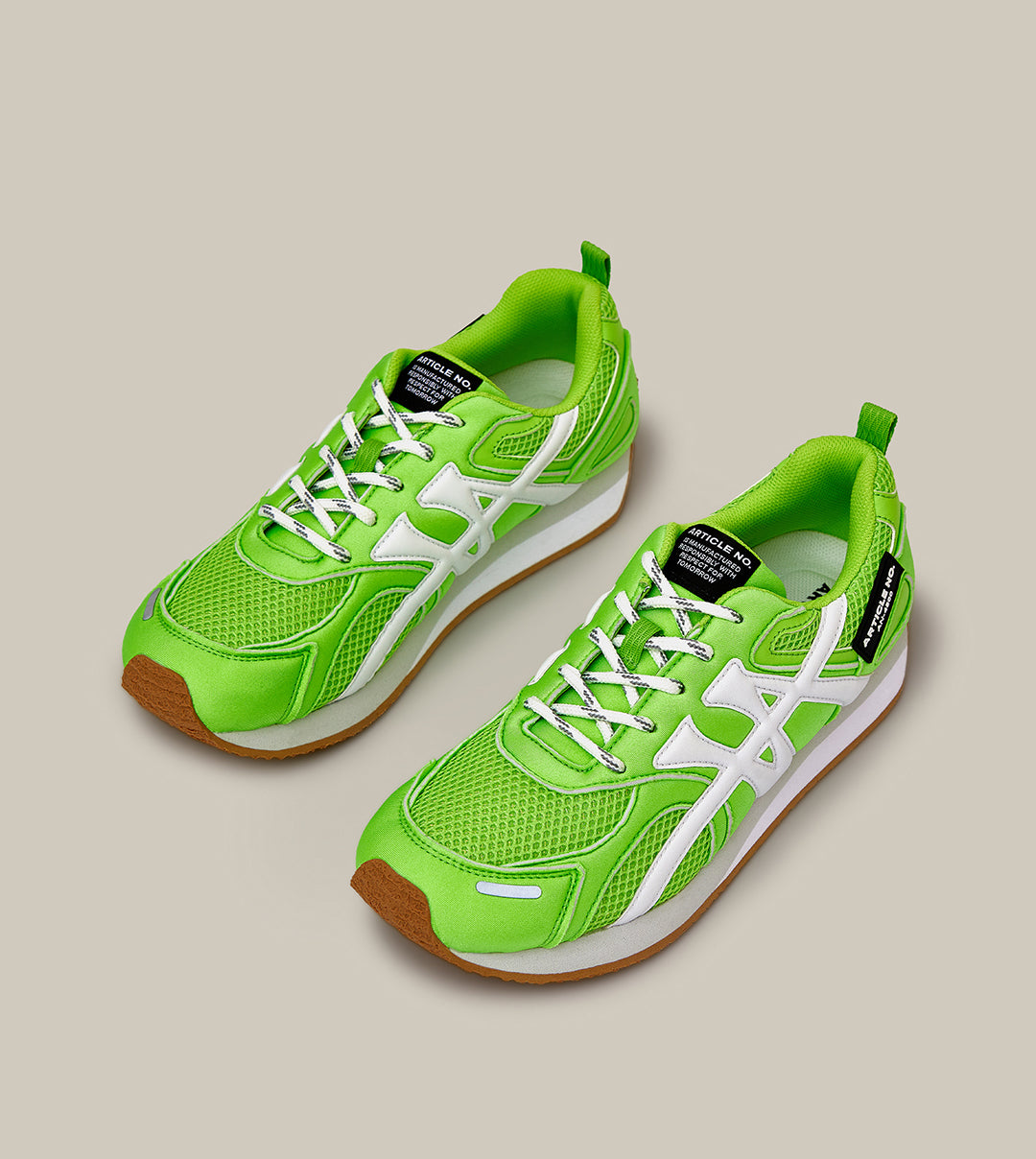 DUNE LOW-TOP NEON GREEN LOGO RUNNER