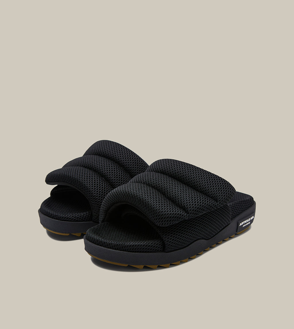 VAGABOND MESH BAND BLACK SLIDES