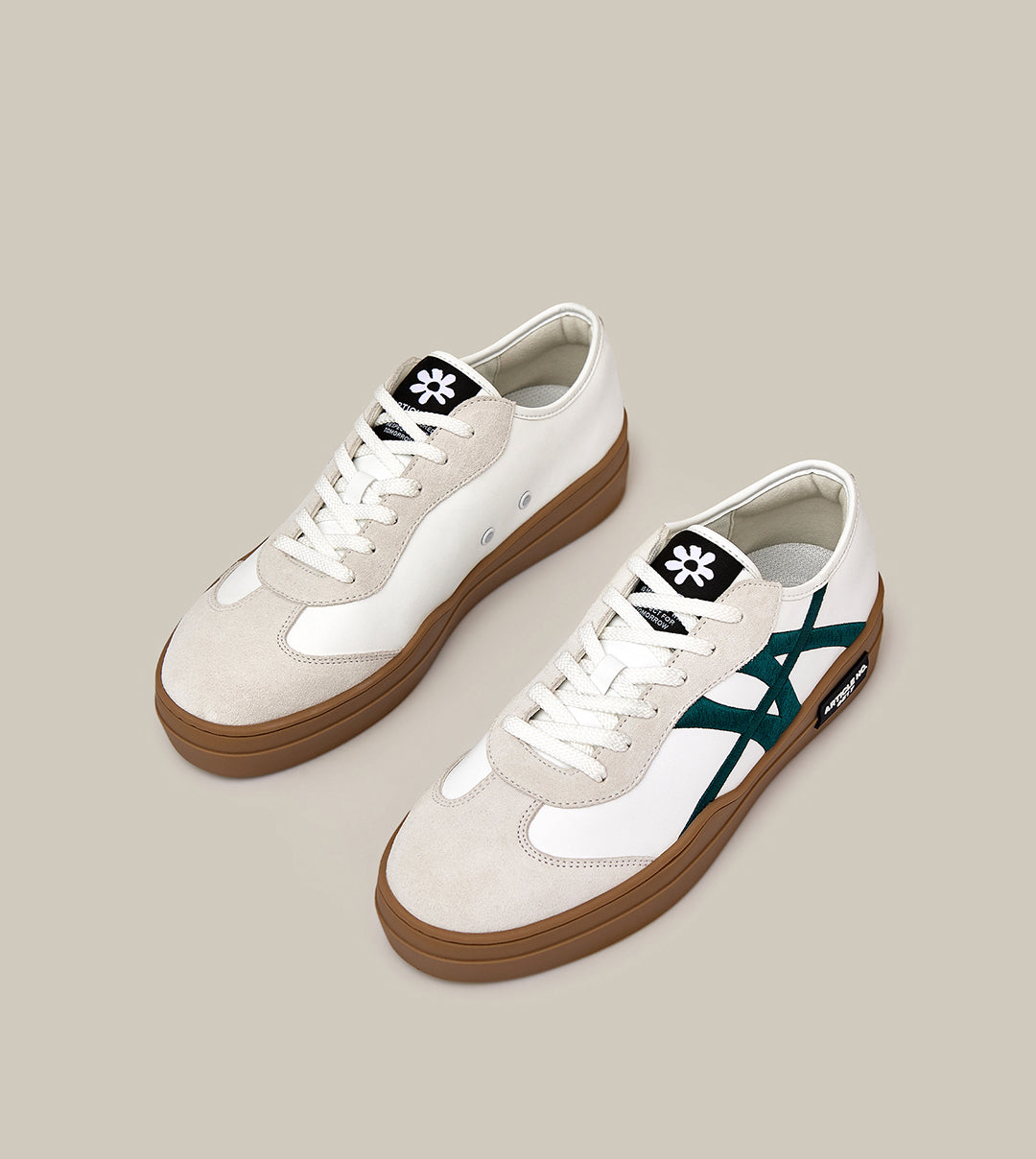 COURT SNEAKER DARK GREEN LOGO GERMAN TRAINER