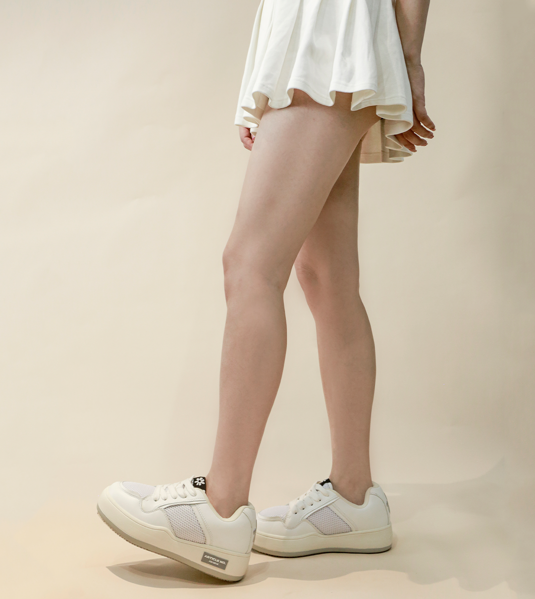 BURGER LIGHT GREY MESH LOW-TOP SKATE SNEAKER
