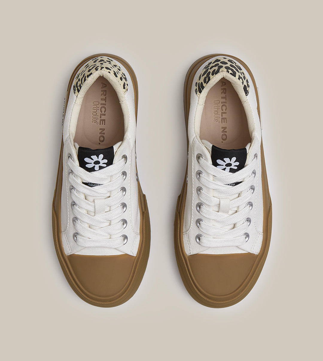 O.G. CLASSIC PLATFORM CANVAS SNEAKERS IN LEOPARD TAIL