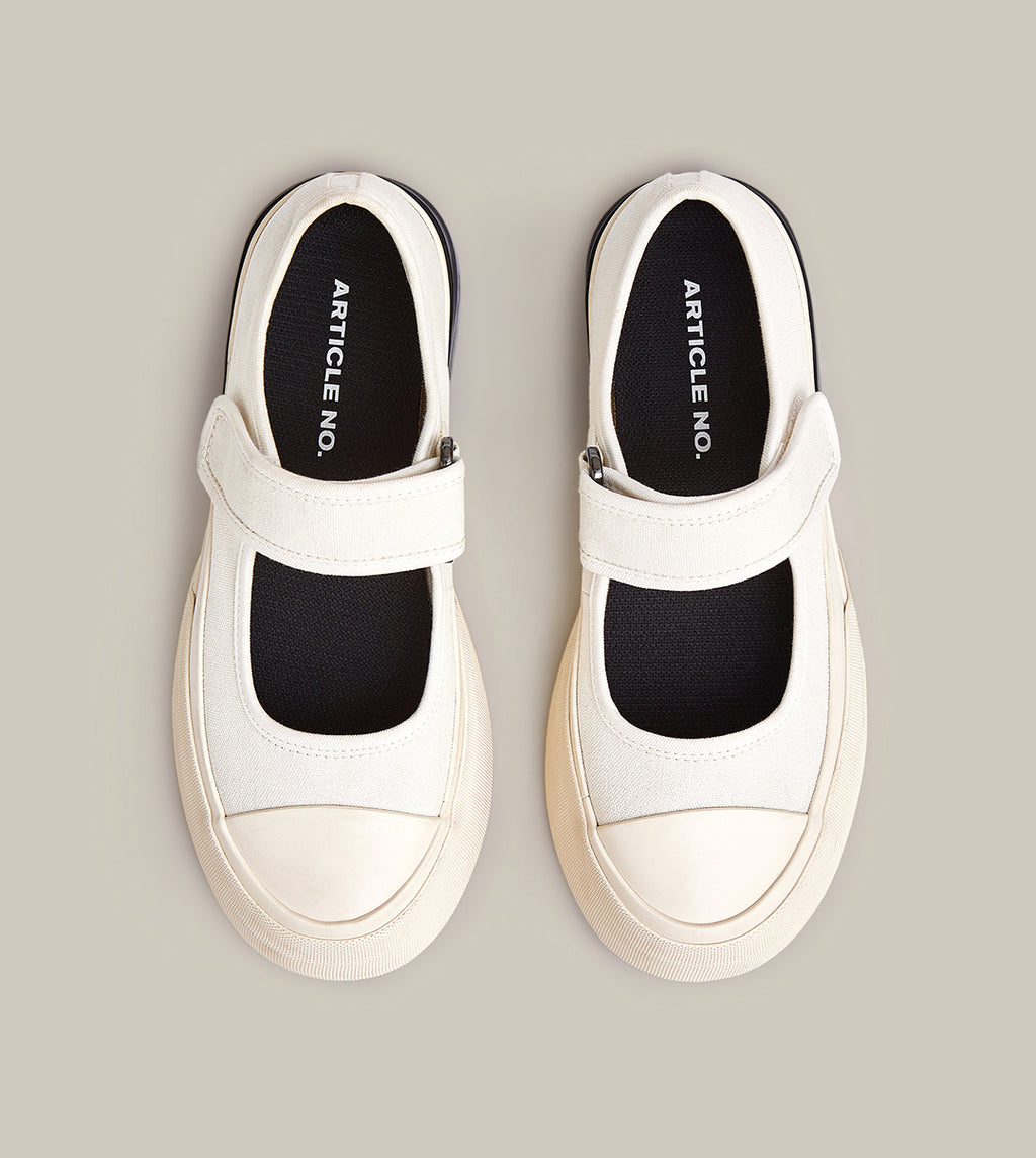 DOWNTOWN CANVAS MARYJANE IN WHITE