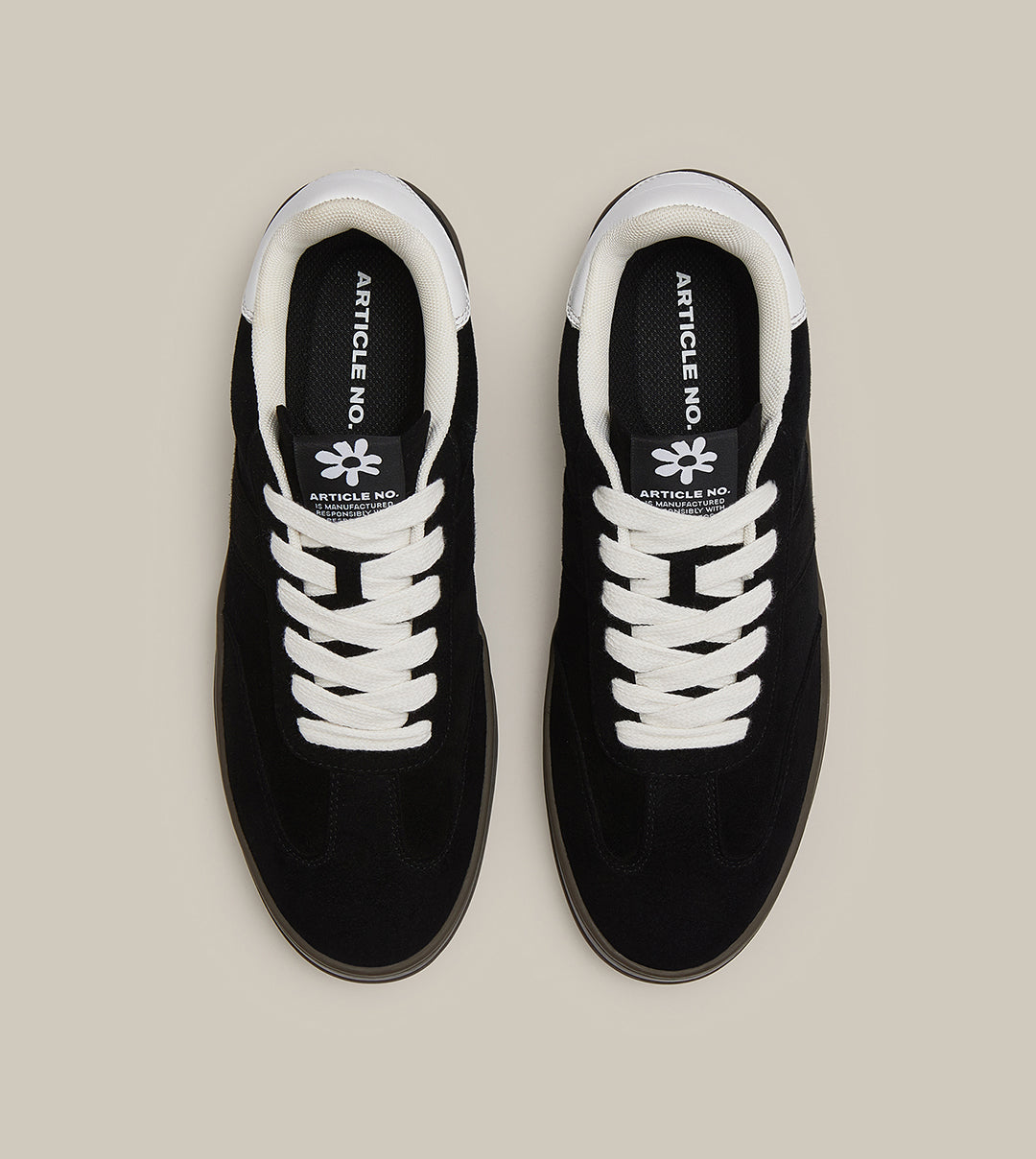 DOWNTOWN LOW-TOP BLACK SUEDE SNEAKERS