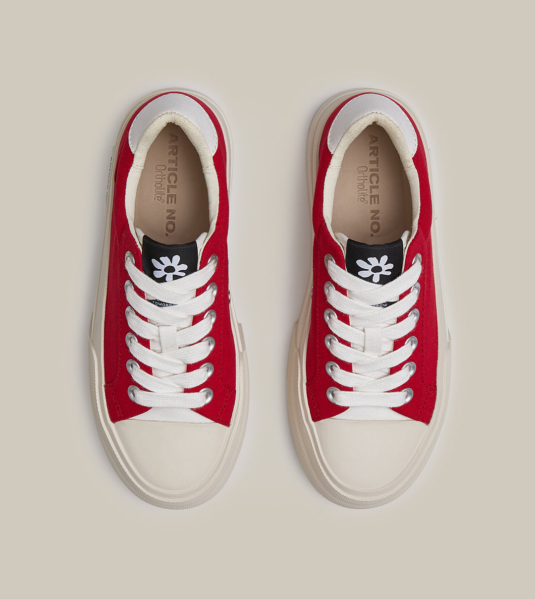 O.G. CLASSIC PLATFORM SNEAKERS IN RED