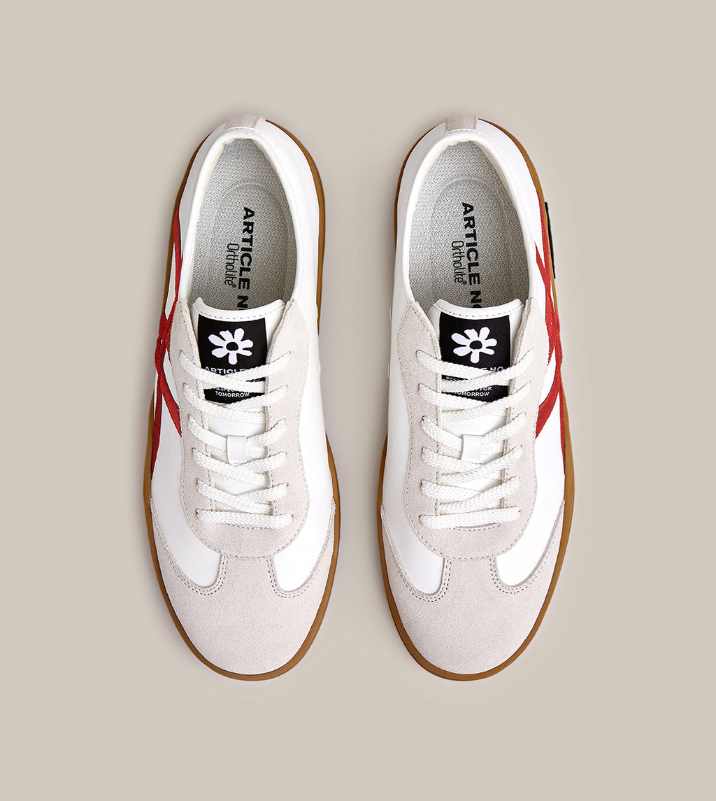 COURT SNEAKER RED LOGO GERMAN TRAINER