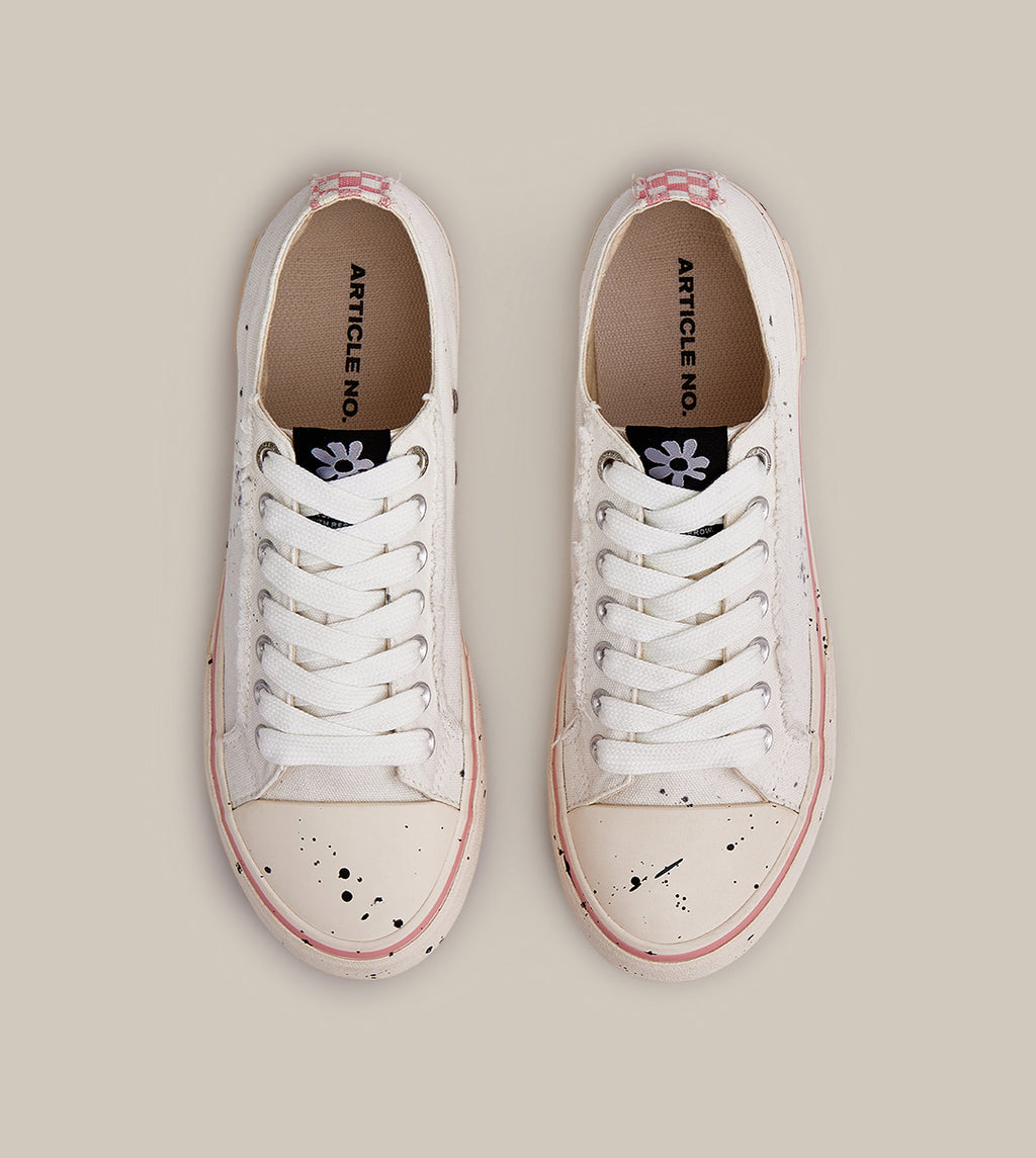 O.G. CLASSIC SPLASH-INK WHITE LOW-TOP SNEAKERS