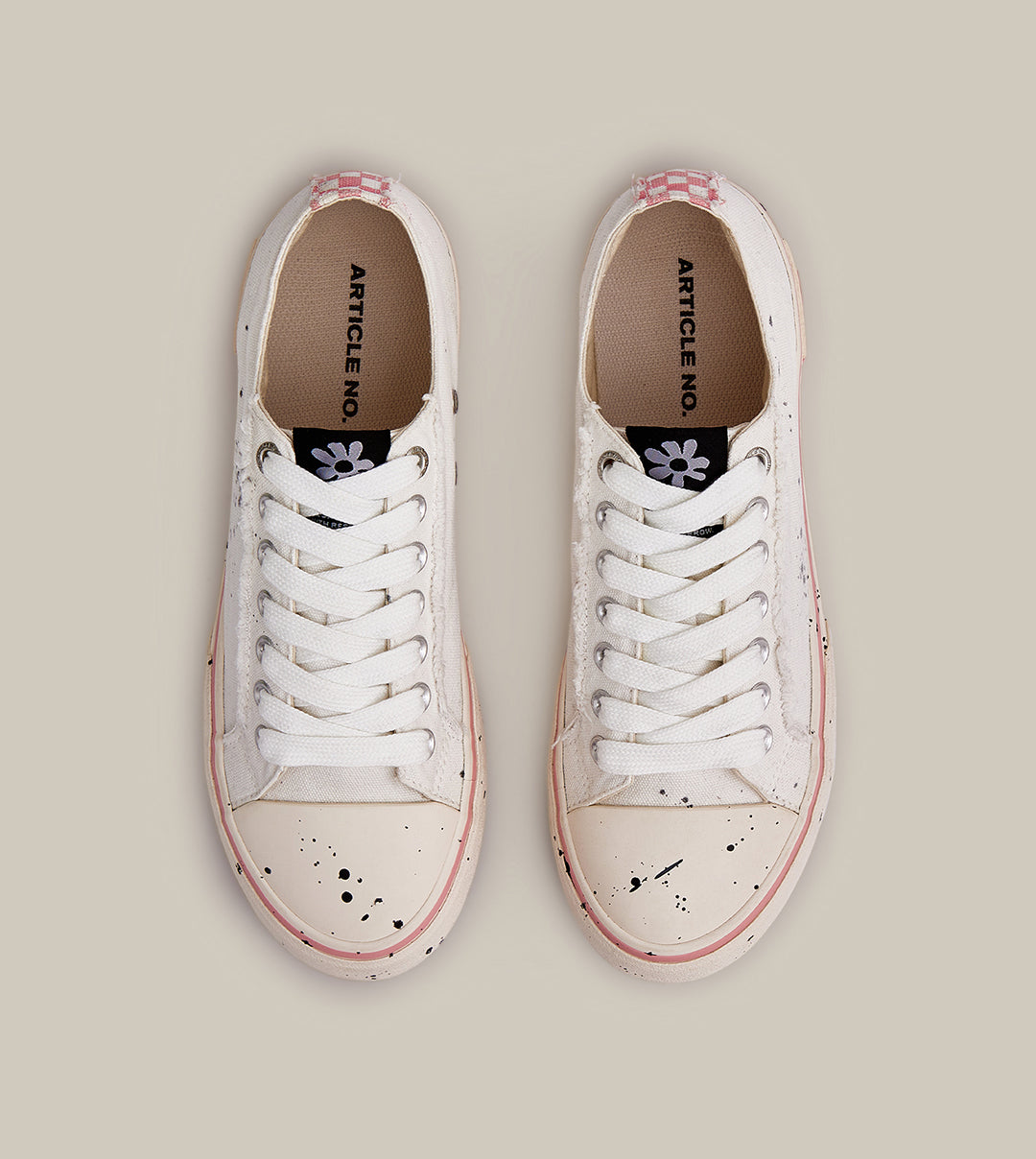 O.G. CLASSIC SPLASH-INK WHITE LOW-TOP SNEAKERS