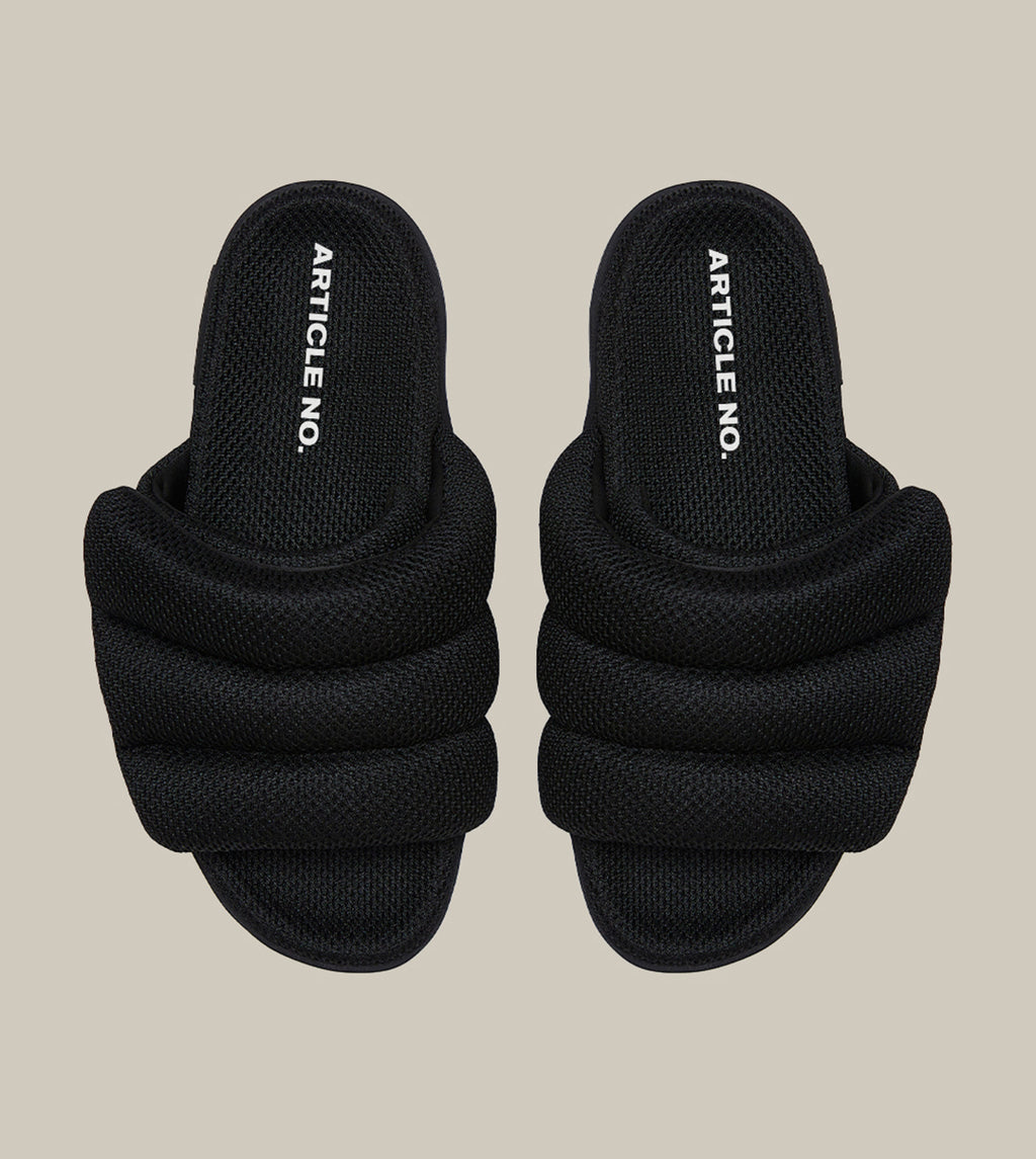 VAGABOND MESH BAND BLACK SLIDES