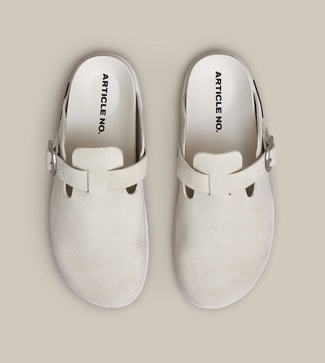 VAGABOND SUEDE ECRU DRIFT CLOGS
