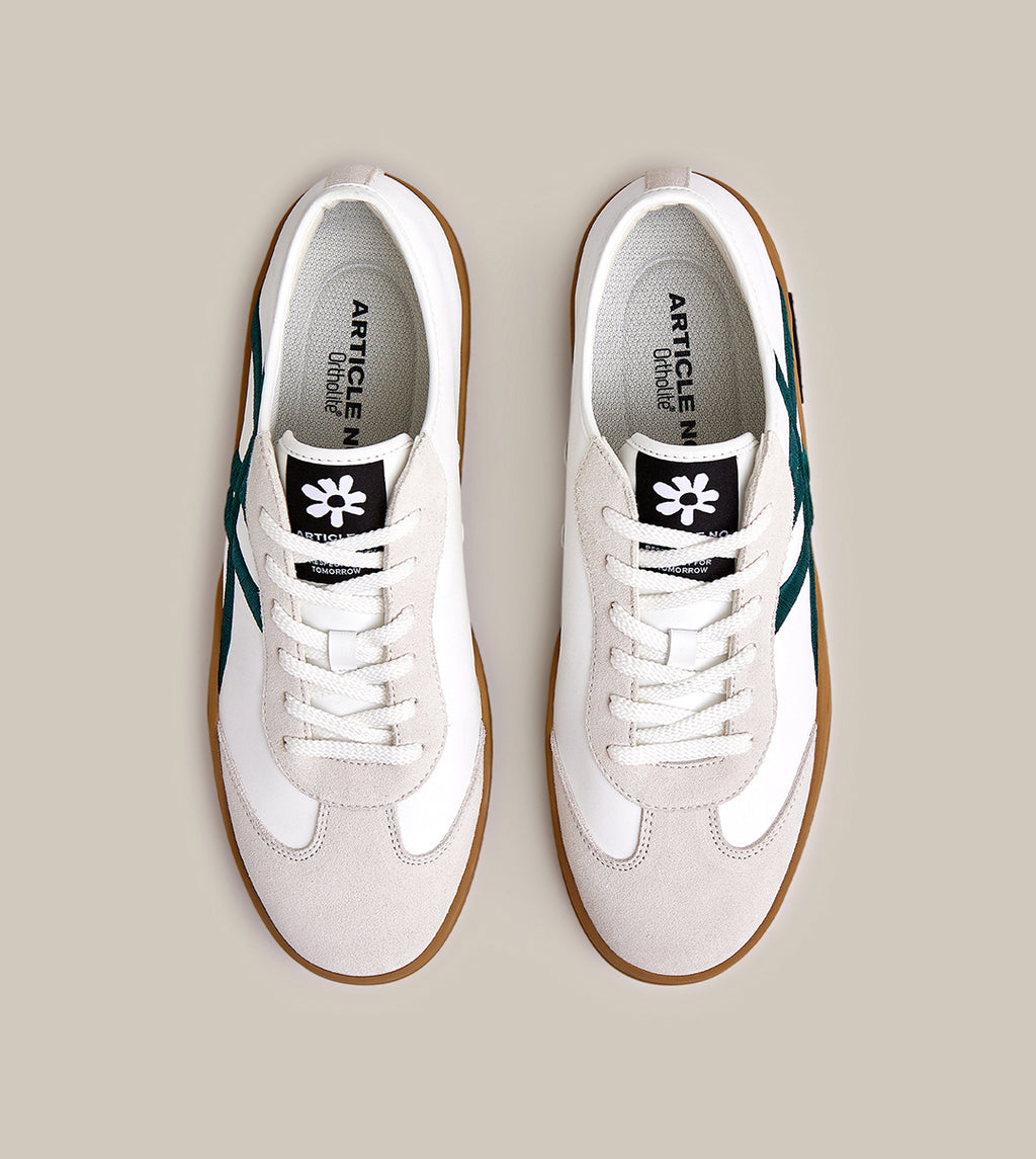 COURT SNEAKER DARK GREEN LOGO GERMAN TRAINER
